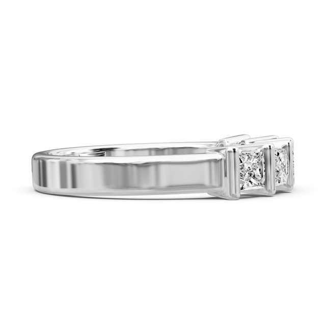 1.00 CT Princess Cut Natural Diamonds - Wedding Band
