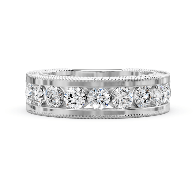 1.25 CT Round Cut Natural Diamonds - Wedding Band