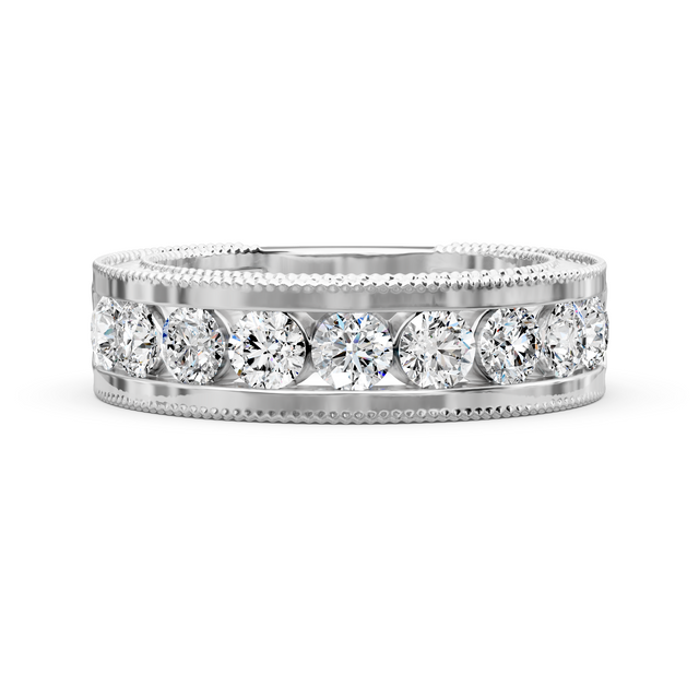 1.25 CT Round Cut Lab Grown Diamonds - Wedding Band