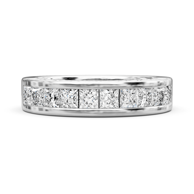 1.00 CT Princess Cut Natural Diamonds - Wedding Band