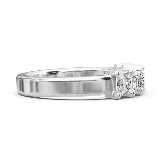 0.90 CT Princess Cut Natural Diamonds - Wedding Band