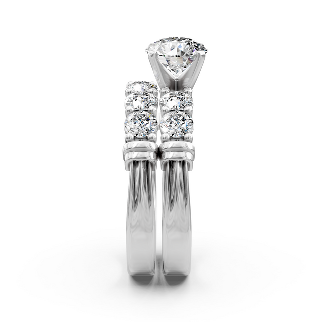 1.60-2.75 CT Round Cut Natural Diamonds - Bridal Set