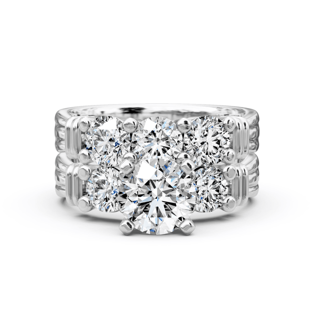 1.60-2.75 CT Round Cut Natural Diamonds - Bridal Set
