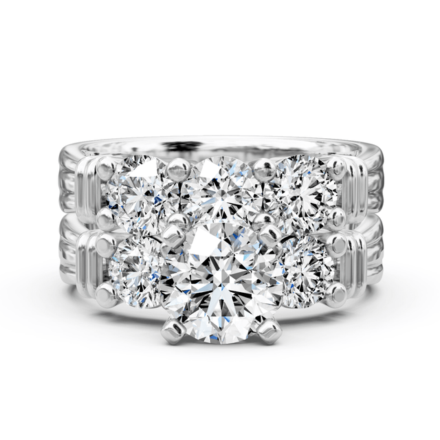 1.60-2.75 CT Round Cut Natural Diamonds - Bridal Set