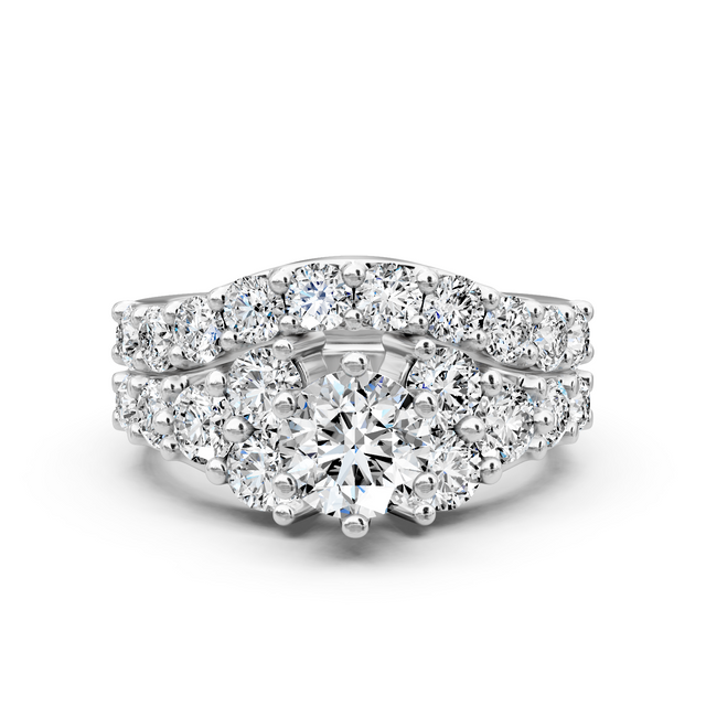 3.05-8.55 CT Round Cut Lab Grown Diamonds - Bridal Set
