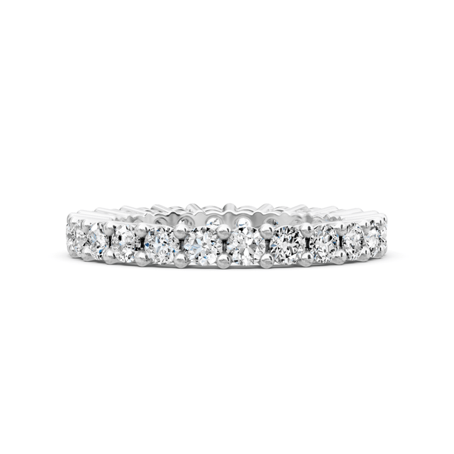 2.30 CT Round Cut Natural Diamonds - Eternity Rings