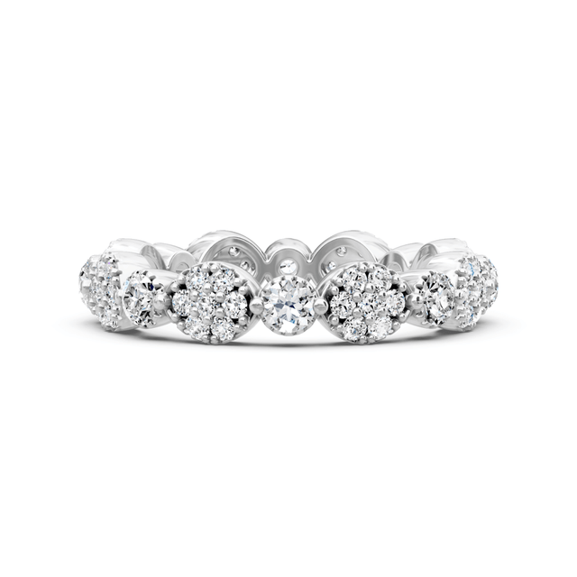 1.20 CT Round Cut Natural Diamonds - Eternity Rings