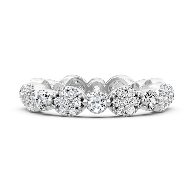 1.20 CT Round Cut Natural Diamonds - Eternity Rings