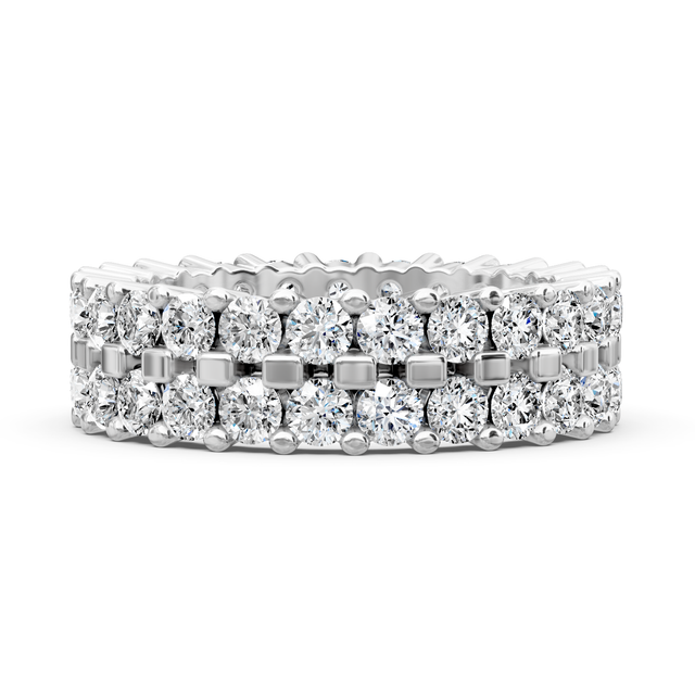 1.50 CT Round Cut Lab Grown Diamonds - Eternity Rings