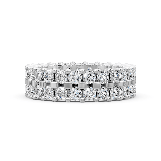 1.50 CT Round Cut Natural Diamonds - Eternity Rings