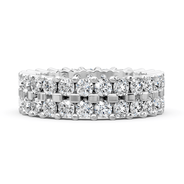 1.50 CT Round Cut Natural Diamonds - Eternity Rings