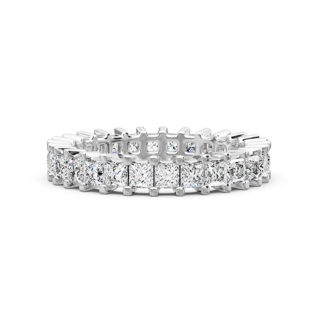 3.00-7.00 CT Princess Cut Lab Grown Diamonds - Eternity Rings