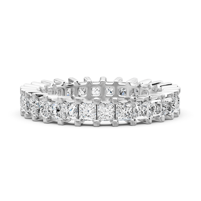 3.00-7.00 CT Princess Cut Lab Grown Diamonds - Eternity Rings