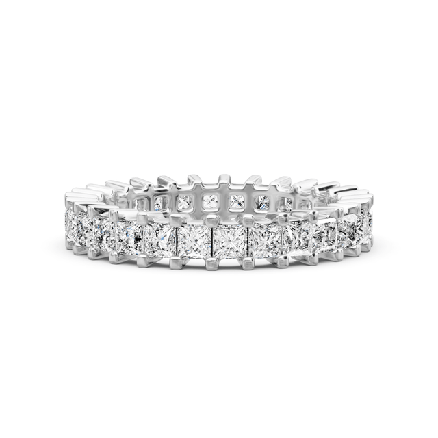 3.00-7.00 CT Princess Cut Natural Diamonds - Eternity Rings