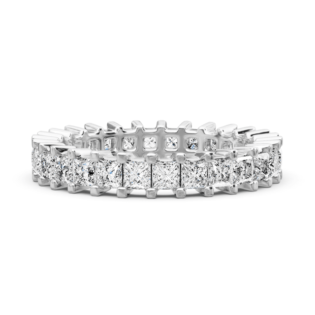 3.00-7.00 CT Princess Cut Natural Diamonds - Eternity Rings