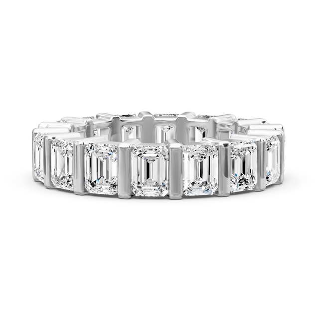 5.50 CT Emerald Cut Lab Grown Diamonds - Eternity Rings