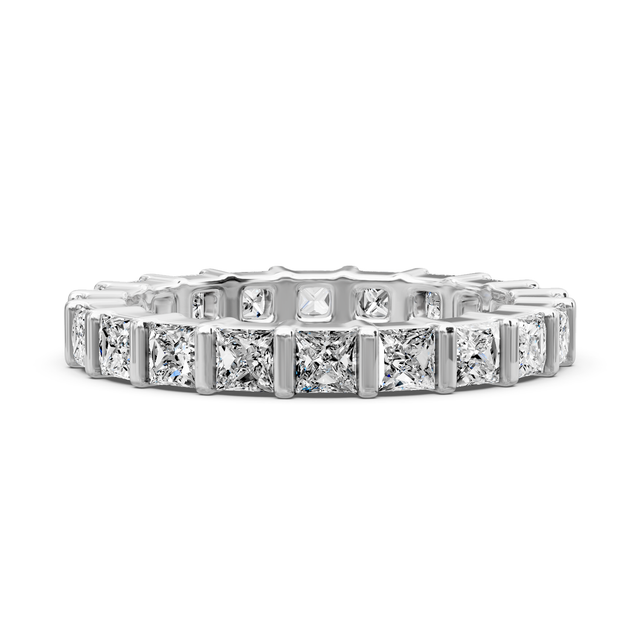2.50 CT Princess Cut Lab Grown Diamonds - Eternity Rings