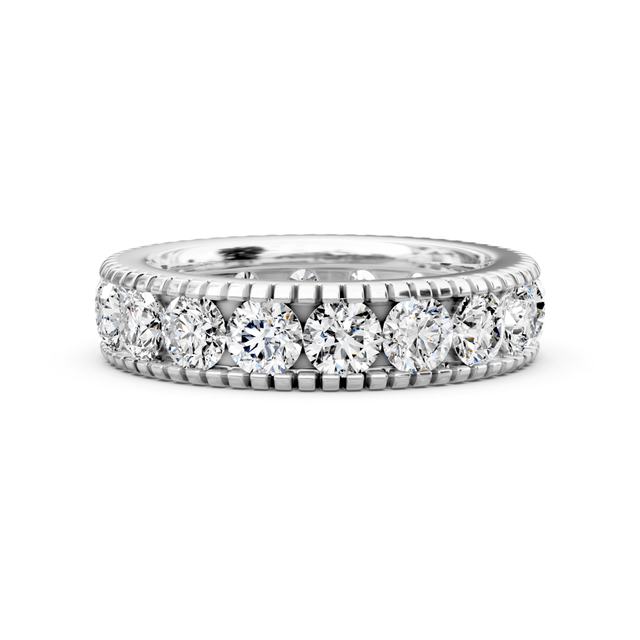 1.00 CT Round Cut Natural Diamonds - Eternity Rings