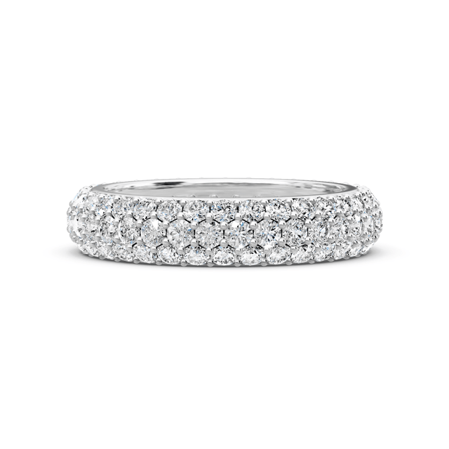 2.50 CT Round Cut Natural Diamonds - Eternity Rings