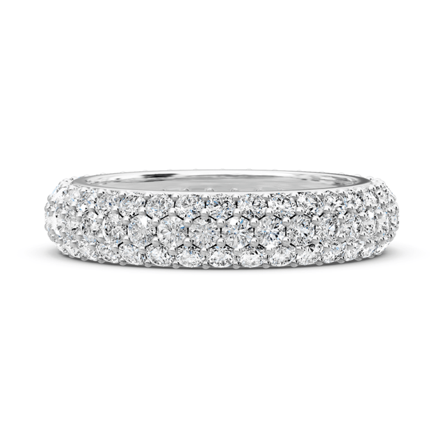 2.50 CT Round Cut Natural Diamonds - Eternity Rings