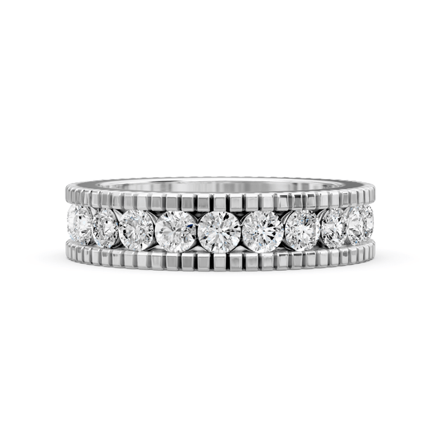 1.50 CT Round Cut Natural Diamonds - Eternity Rings
