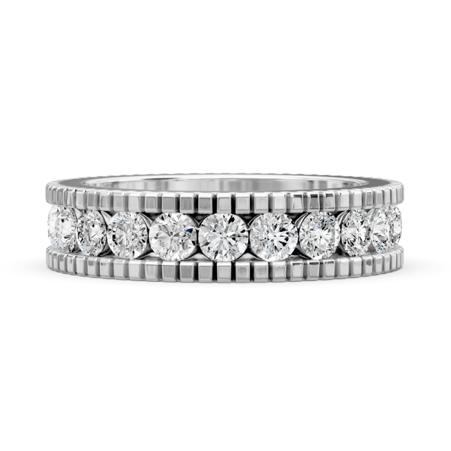 1.50 CT Round Cut Natural Diamonds - Eternity Rings