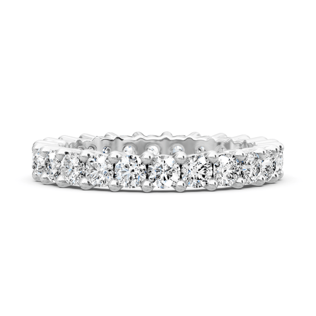 1.50 CT Round Cut Natural Diamonds - Eternity Rings