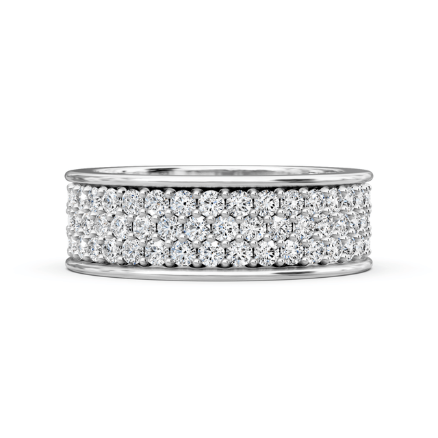 2.20 CT Round Cut Natural Diamonds - Eternity Rings
