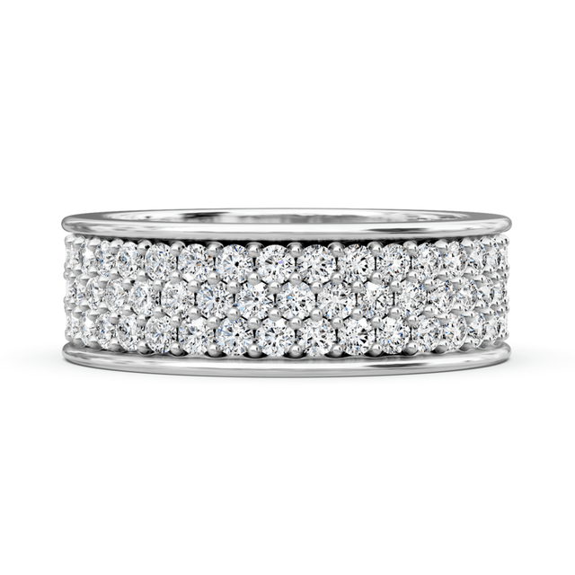 2.20 CT Round Cut Natural Diamonds - Eternity Rings