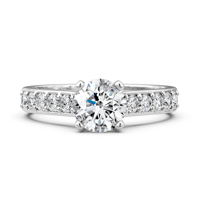 0.95-6.45 CT Round Cut Lab Grown Diamonds - Engagement Ring