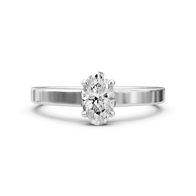 0.35-1.50 CT Oval Cut Natural Diamonds - Solitaire Rings