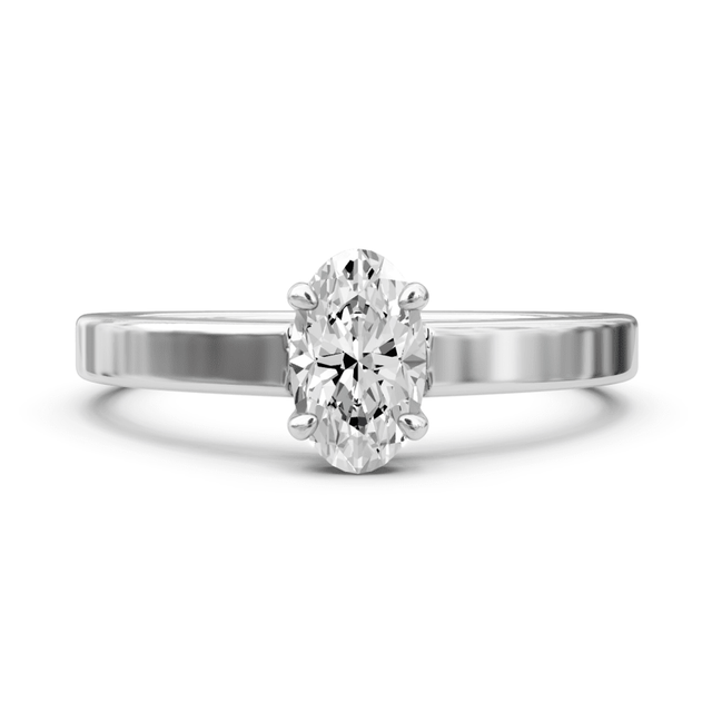 0.35-1.50 CT Oval Cut Natural Diamonds - Solitaire Rings