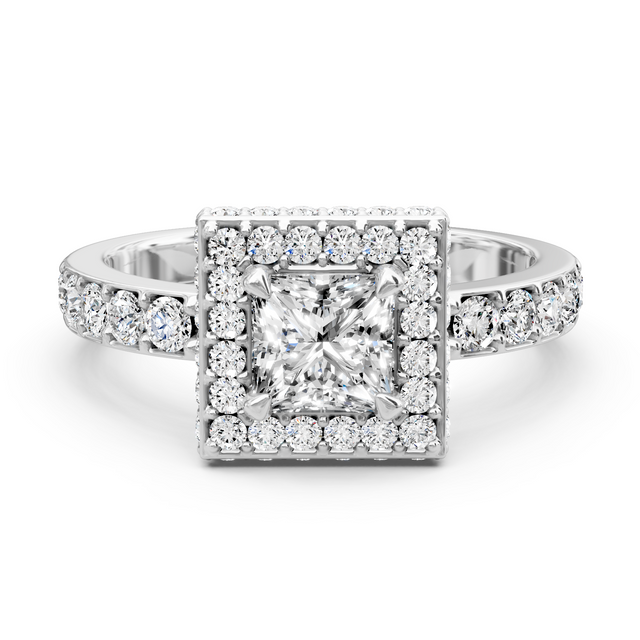 1.50-7.00 CT Princess & Round Cut Lab Grown Diamonds - Engagement Ring