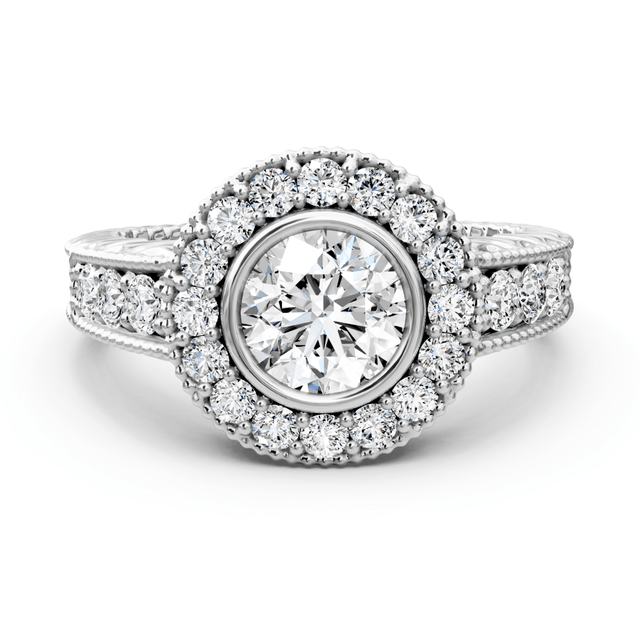 0.85-2.00 CT Round Cut Natural Diamonds - Engagement Ring