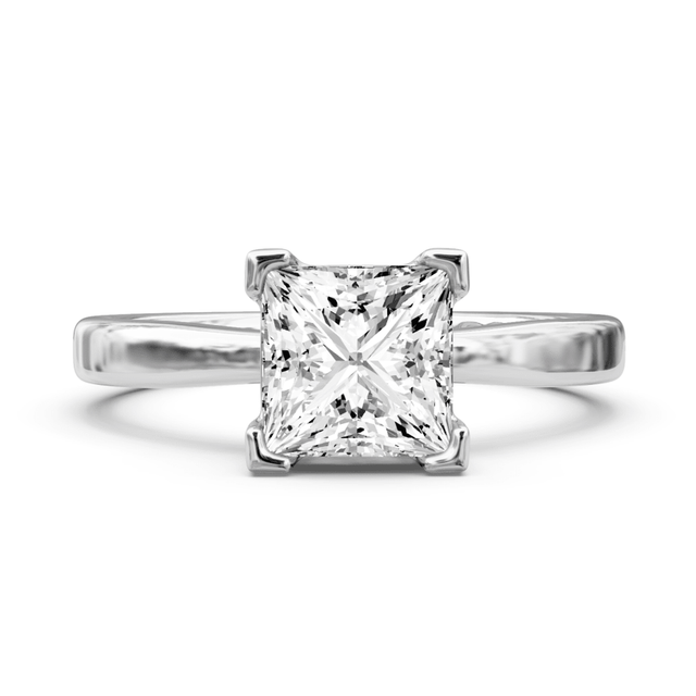 0.50-6.00 CT Princess Cut Lab Grown Diamonds - Solitaire Rings