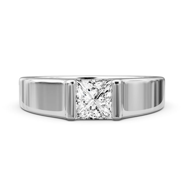 0.35-1.50 CT Princess Cut Natural Diamonds - Solitaire Rings