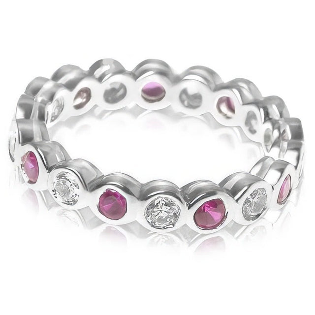 1.55 CT Round Cut Natural Diamonds - Eternity Rings