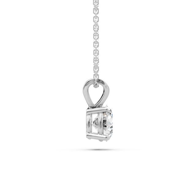 0.50-6.00 CT Round Cut Lab Grown Diamonds - Solitaire Pendant
