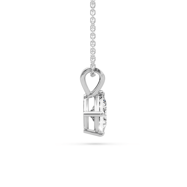 0.35-1.50 CT Princess Cut Natural Diamonds - Solitaire Pendant