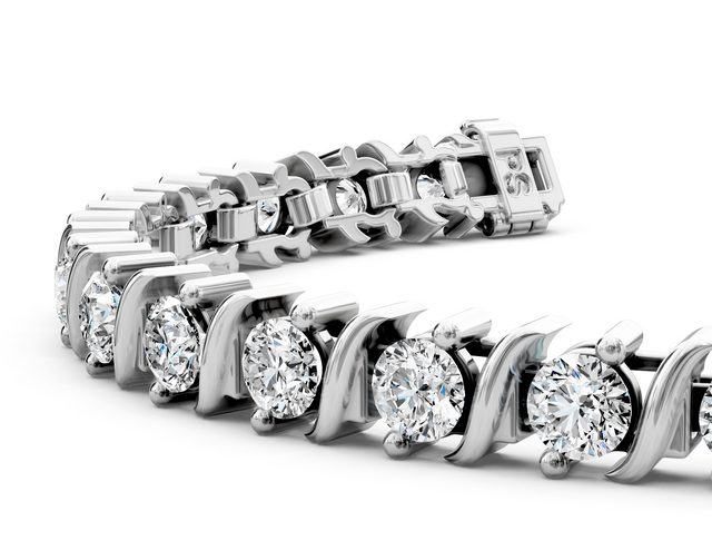 0.60-4.00 CT Round Cut Natural Diamonds - Tennis Bracelet