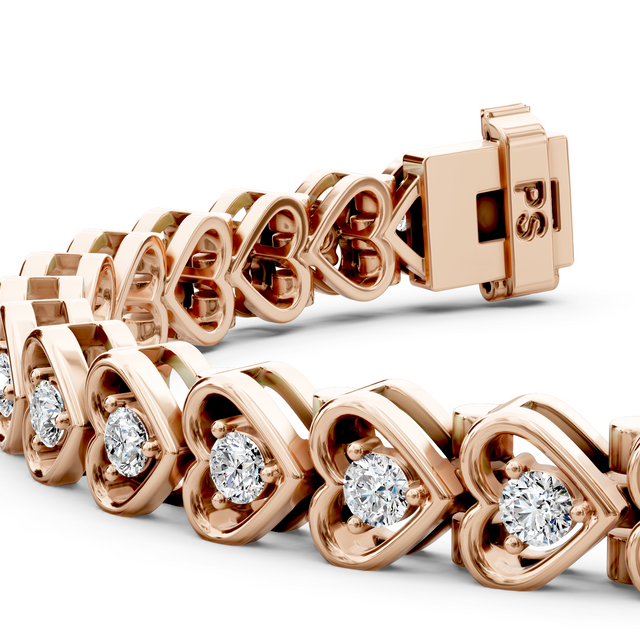 1.00-1.50 CT Round Cut Natural Diamonds - Diamond Bracelets
