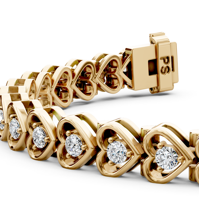 1.00-1.50 CT Round Cut Natural Diamonds - Diamond Bracelets