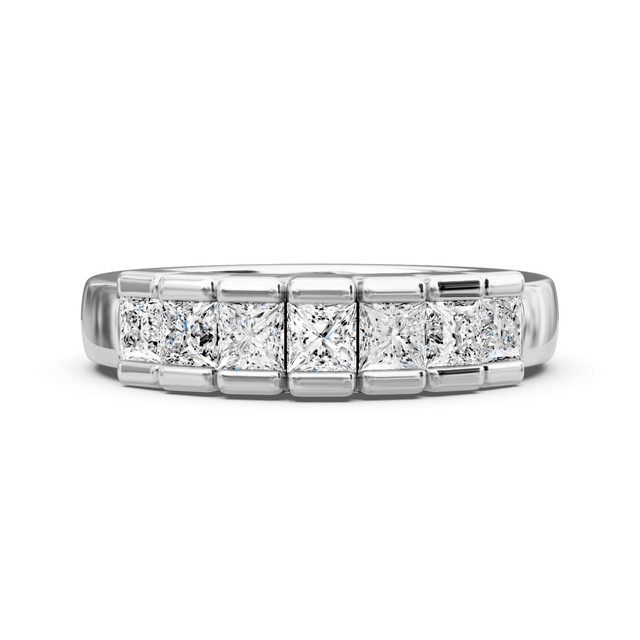 1.00 CT Round Cut Natural Diamonds - Wedding Band