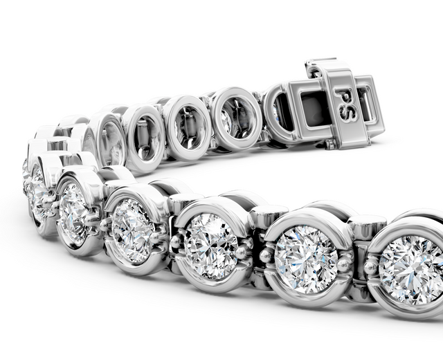 2.00-3.00 CT Round Cut Natural Diamonds - Tennis Bracelet