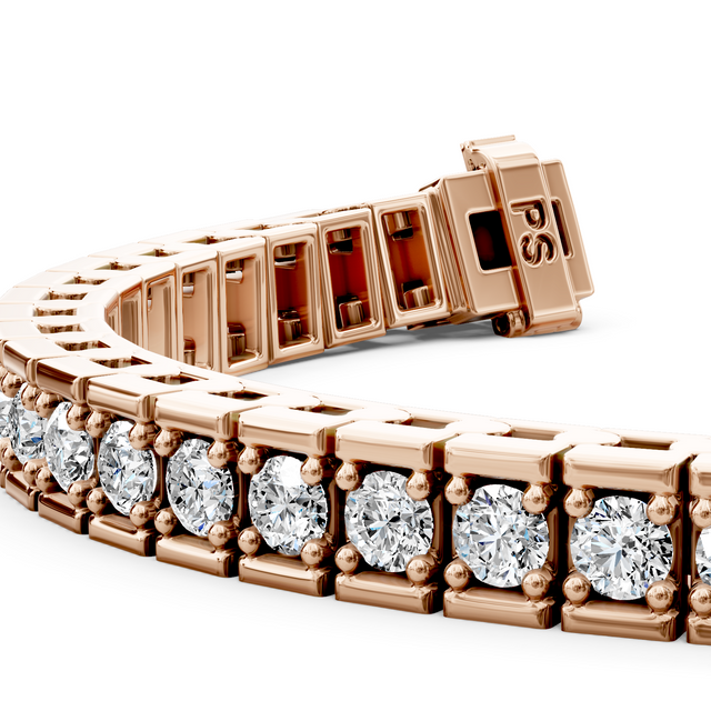 2.00-3.00 CT Round Cut Natural Diamonds - Diamond Bracelets