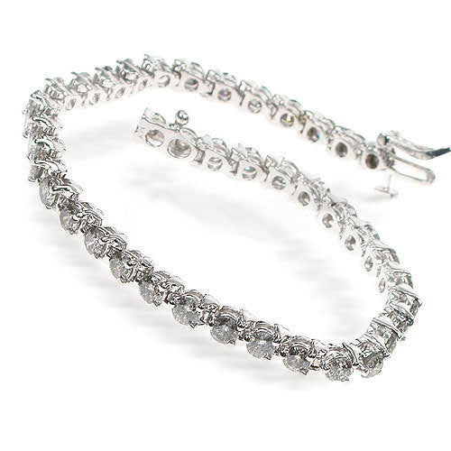 Chic 2.00 CT Round Cut Diamond Tennis Bracelet in 14KT White Gold