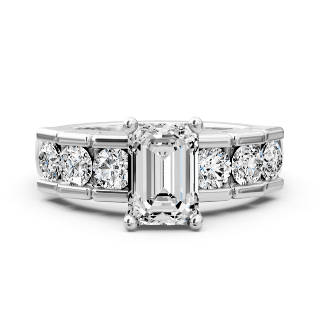 1.20-2.35 CT Princess & Round Cut Natural Diamonds - Engagement Ring