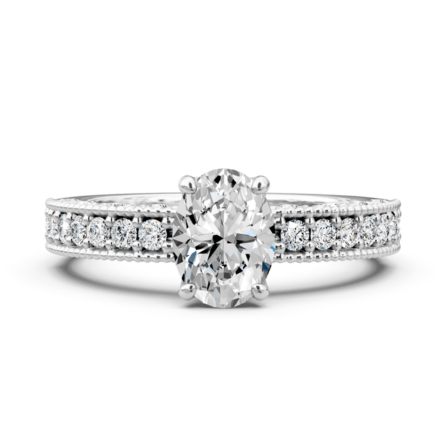 1.10-6.60 CT Oval & Round Cut Lab Grown Diamonds - Solitaire Rings