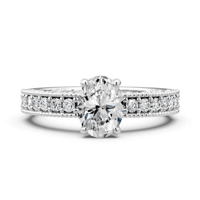 0.95-2.10 CT Oval & Round Cut Natural Diamonds - Solitaire Rings
