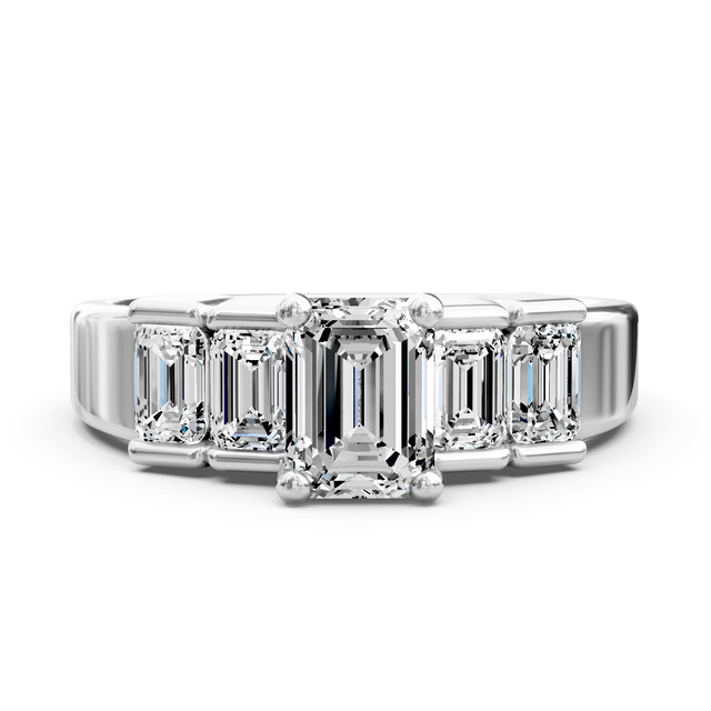 1.80-7.30 CT Emerald Cut Lab Grown Diamonds - Engagement Ring